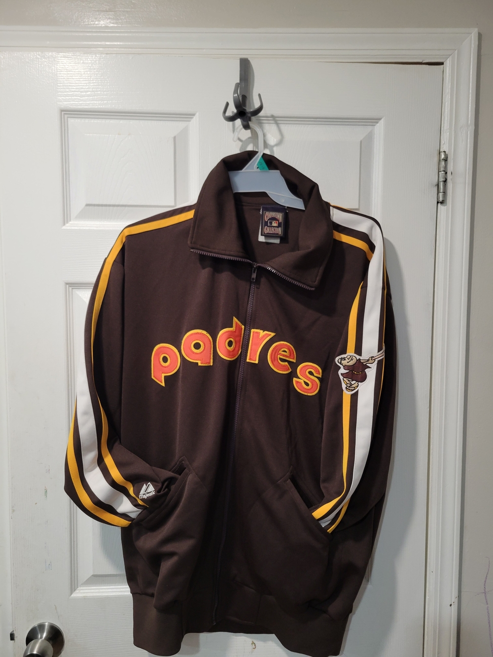 Vintage Brown & Yellow San Diego Padres Bomber-Style Track Jacket